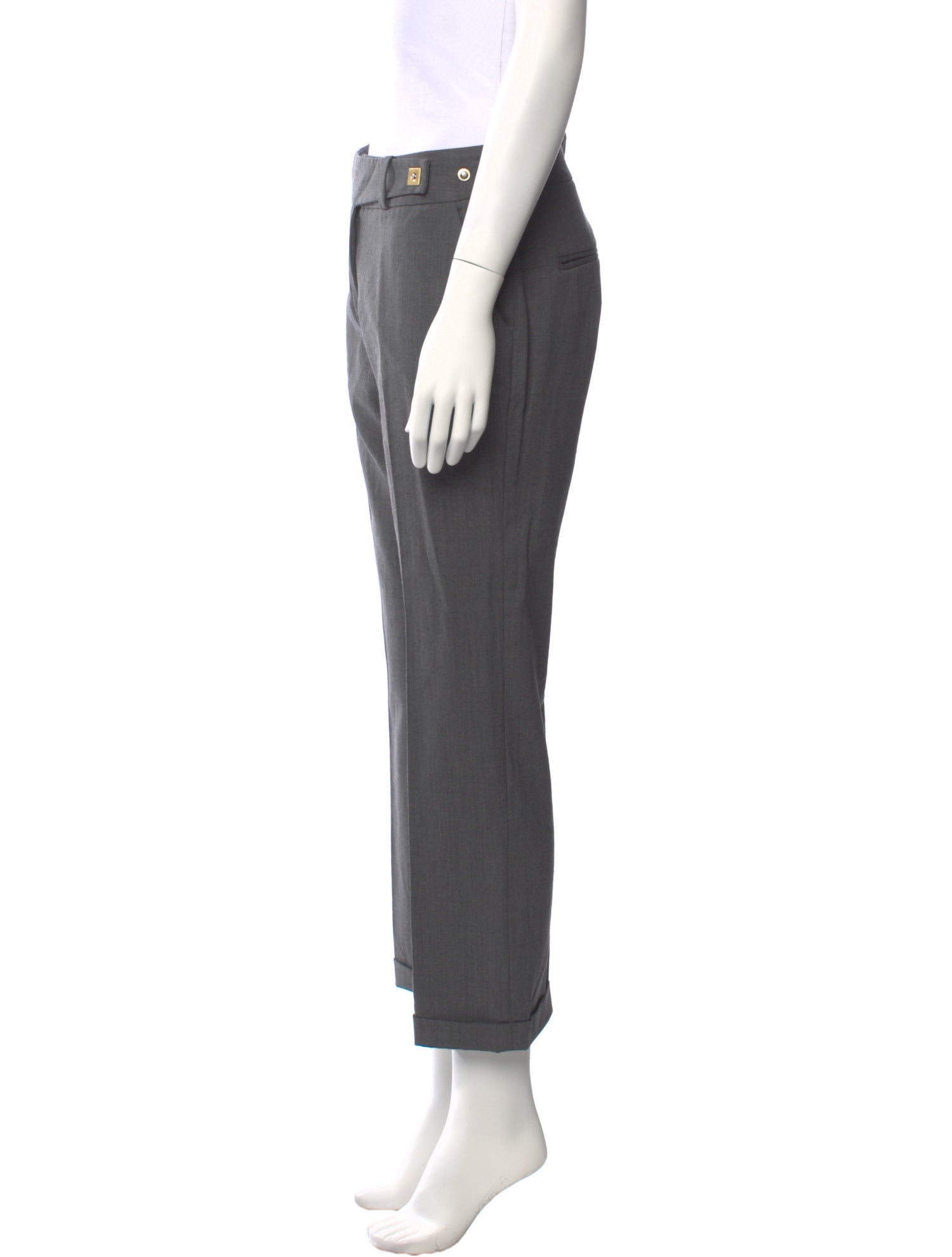 Diane von Furstenberg Wool Straight Leg Pants