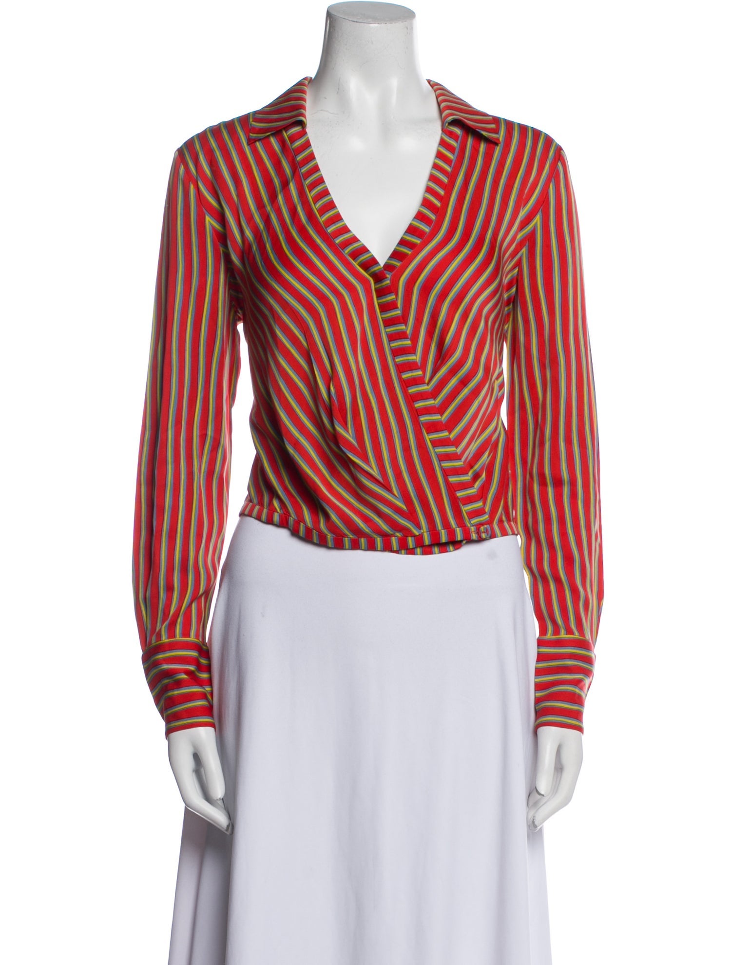 Diane von Furstenberg Silk Striped Polo