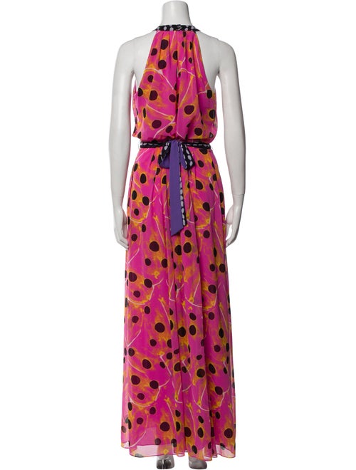 Diane von Furstenberg Polka Dot Print Long Dress