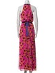 Diane von Furstenberg Polka Dot Print Long Dress