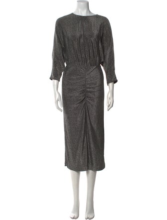 Diane von Furstenberg Crew Neck Midi Length Dress