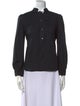 Diane von Furstenberg Mock Neck Long Sleeve Polo