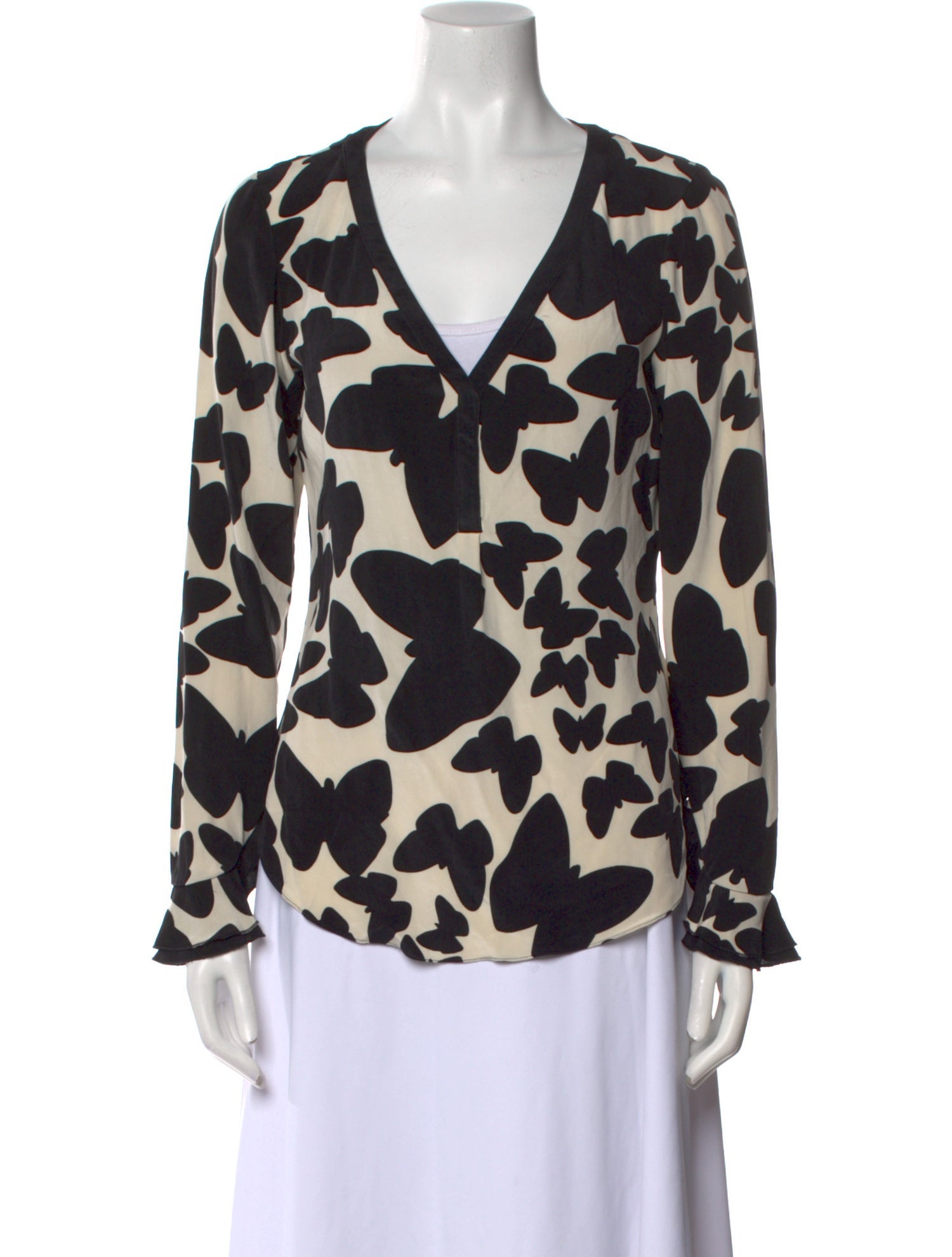 Diane von Furstenberg Silk Animal Print Blouse