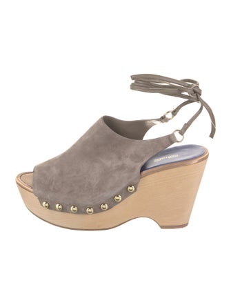 Diane von Furstenberg Suede Studded Accents Sandals