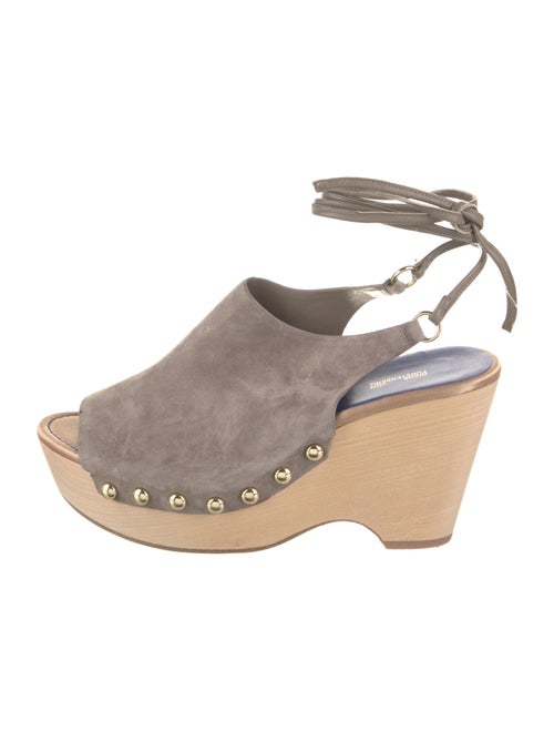 Diane von Furstenberg Suede Studded Accents Sandals