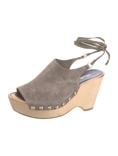 Diane von Furstenberg Suede Studded Accents Sandals