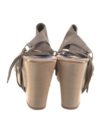 Diane von Furstenberg Suede Studded Accents Sandals