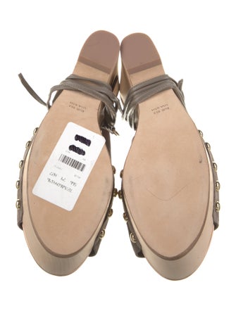 Diane von Furstenberg Suede Studded Accents Sandals