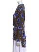 Diane von Furstenberg Silk Floral Print Button-Up Top