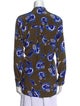 Diane von Furstenberg Silk Floral Print Button-Up Top