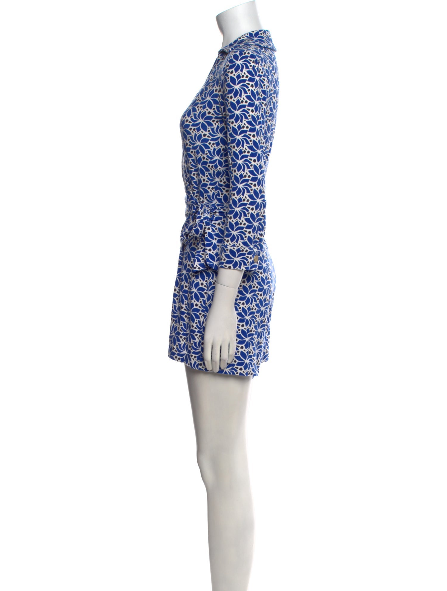 Diane von Furstenberg Printed V-Neck Romper