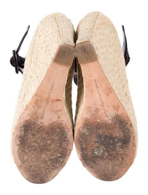 Diane von Furstenberg Patent Leather Espadrilles