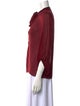 Diane von Furstenberg Mock Neck Three-Quarter Sleeve Blouse