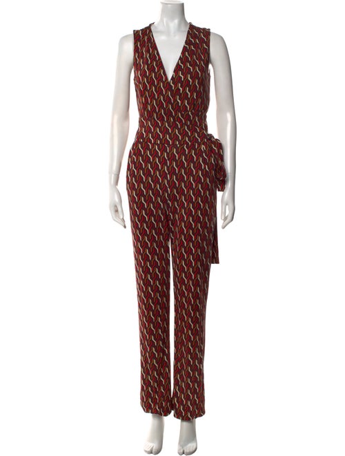 Diane von Furstenberg Silk Animal Print Jumpsuit