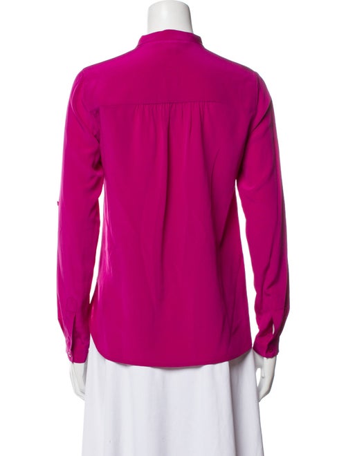 Diane von Furstenberg V-Neck Long Sleeve Button-Up Top