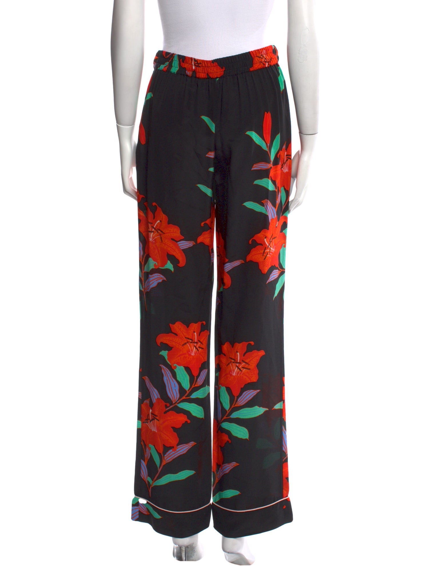 Diane von Furstenberg Silk Wide Leg Pants