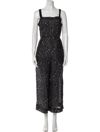 Diane von Furstenberg Printed Square Neckline Jumpsuit