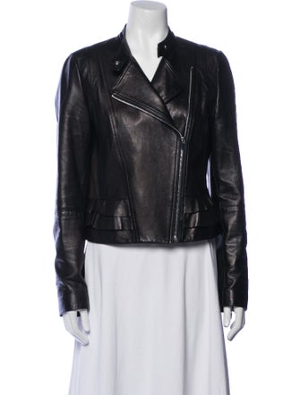 Diane von Furstenberg Leather Biker Jacket