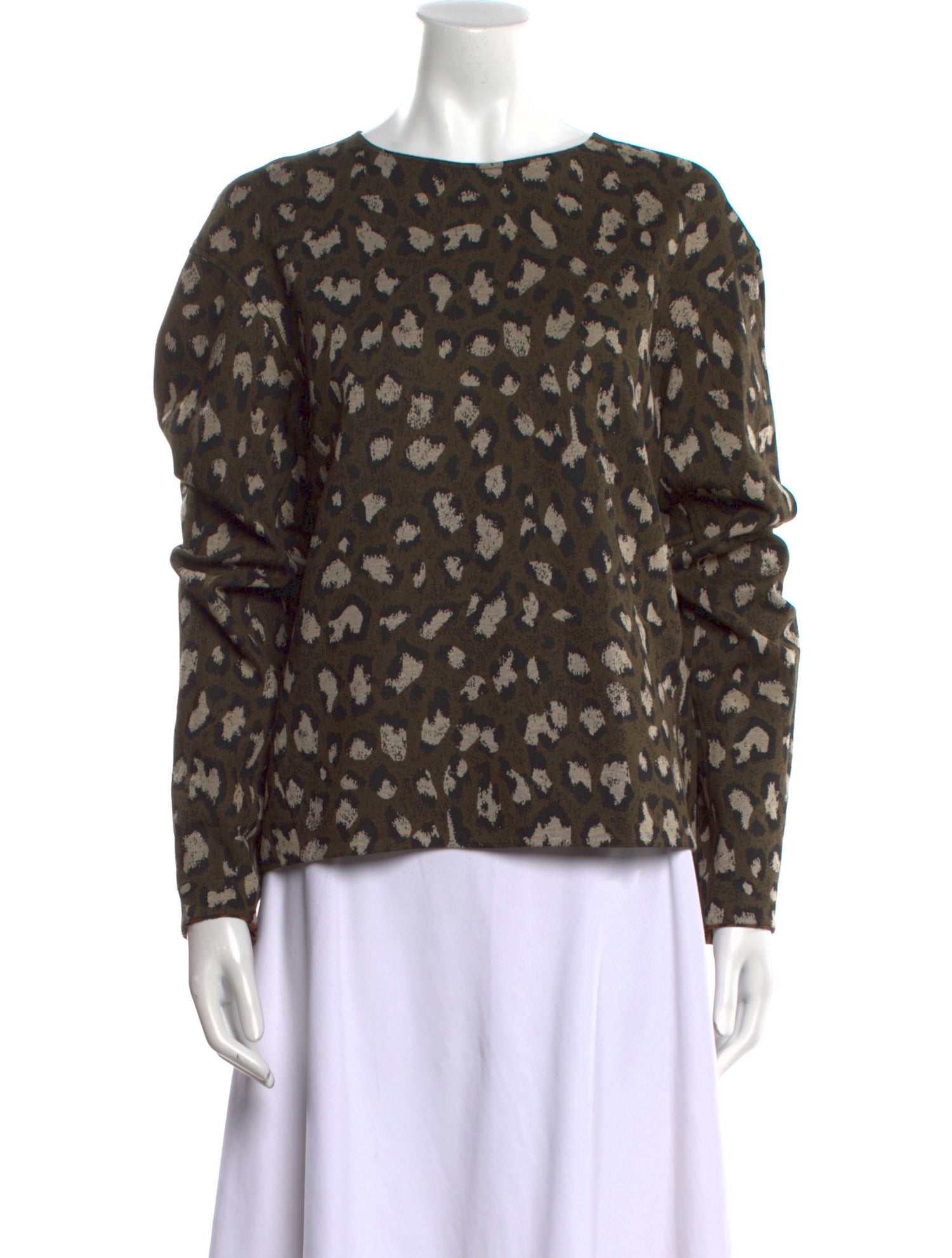 Diane von Furstenberg Printed Bateau Neckline Blouse