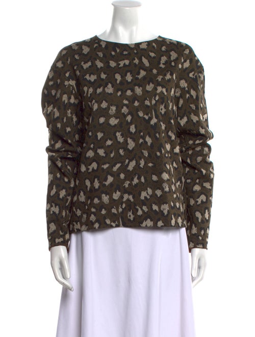 Diane von Furstenberg Printed Bateau Neckline Blouse