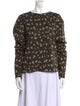 Diane von Furstenberg Printed Bateau Neckline Blouse