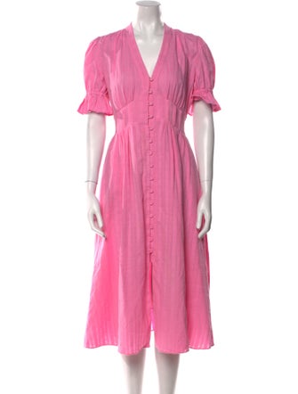 Diane von Furstenberg V-Neck Midi Length Dress