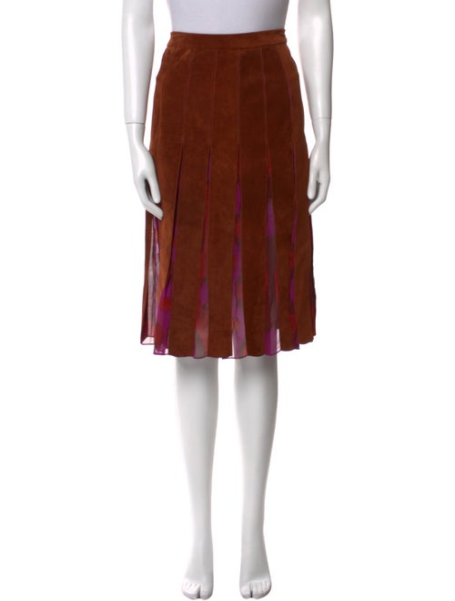 Diane von Furstenberg Suede Knee-Length Skirt