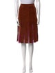 Diane von Furstenberg Suede Knee-Length Skirt