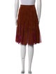 Diane von Furstenberg Suede Knee-Length Skirt