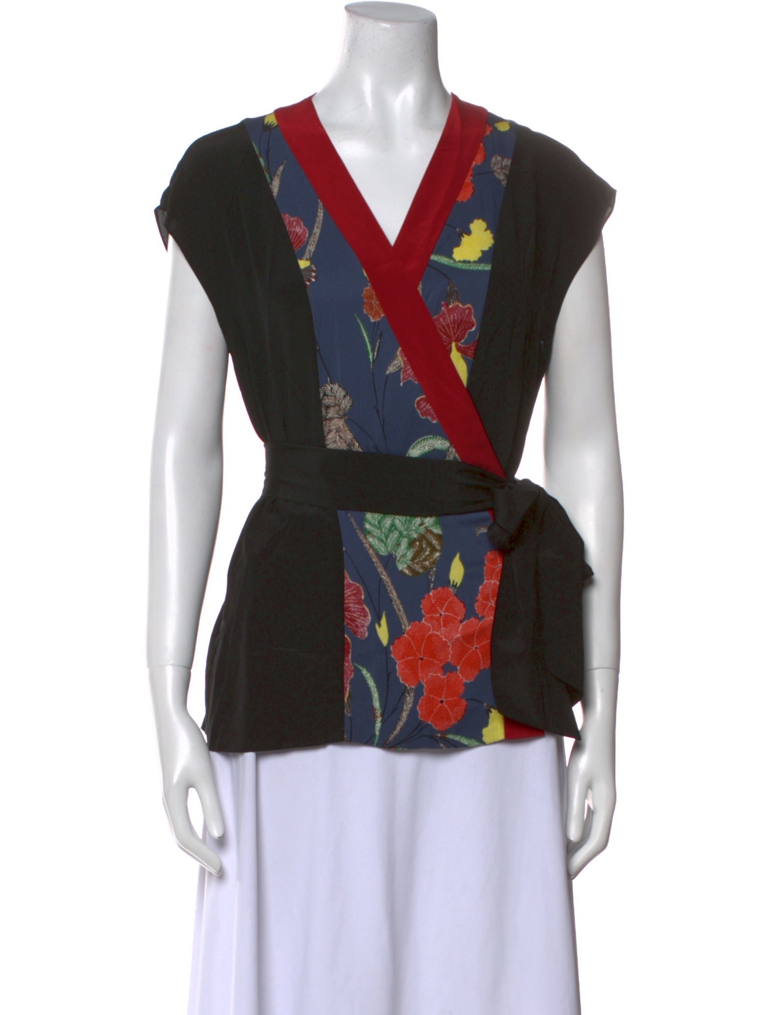 Diane von Furstenberg Silk Floral Print Blouse