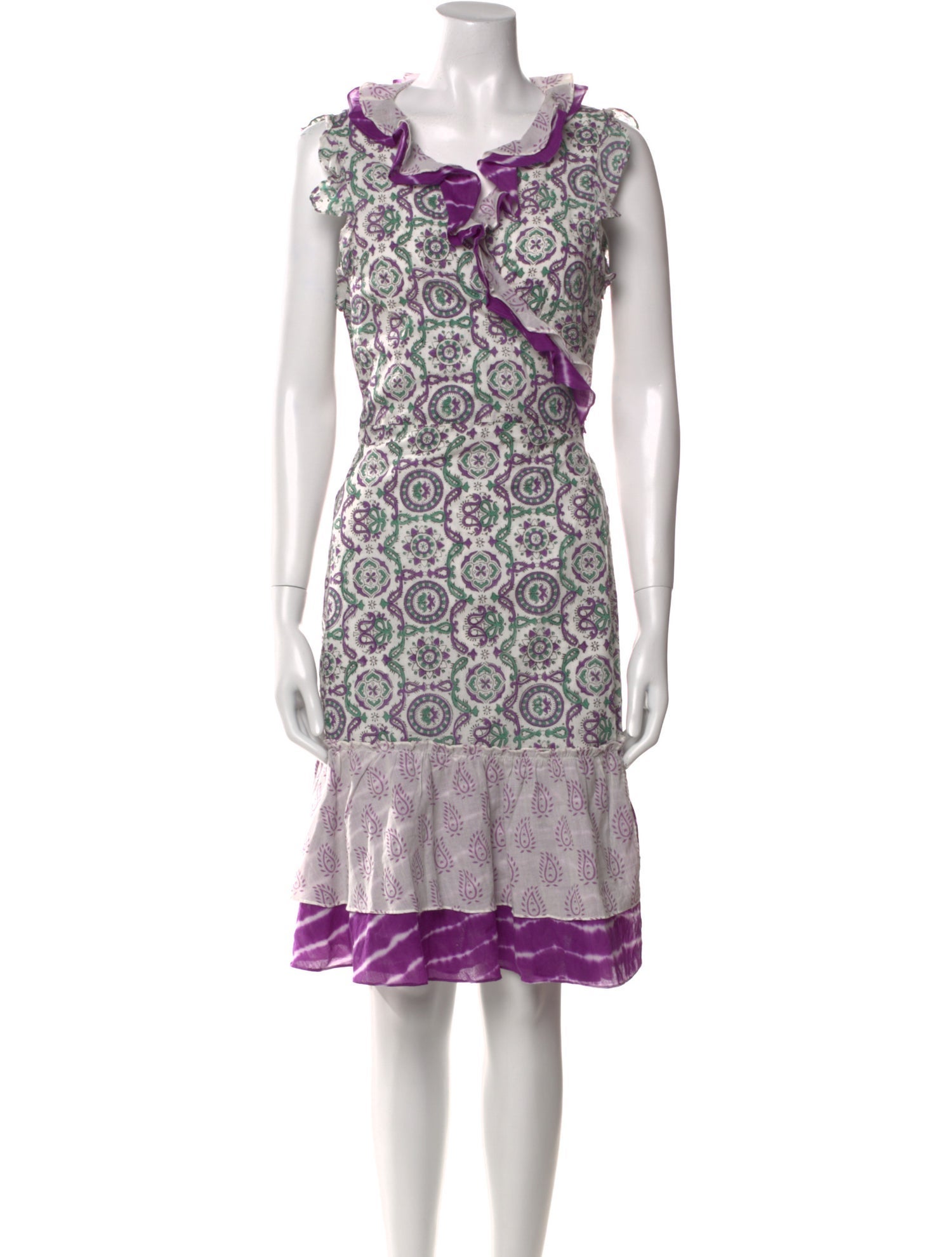 Diane von Furstenberg Printed Knee-Length Dress w/ Tags