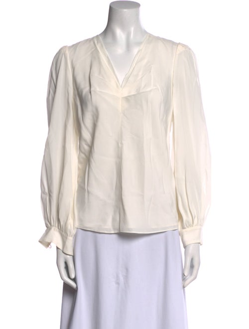 Diane von Furstenberg Silk V-Neck Blouse