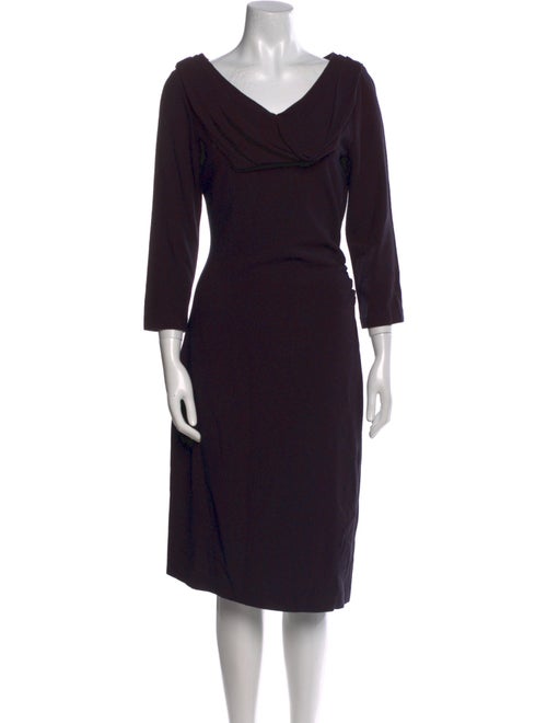 Diane von Furstenberg Cowl Neck Midi Length Dress