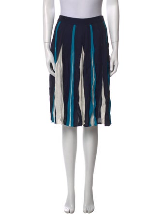Diane von Furstenberg Colorblock Pattern Knee-Length Skirt