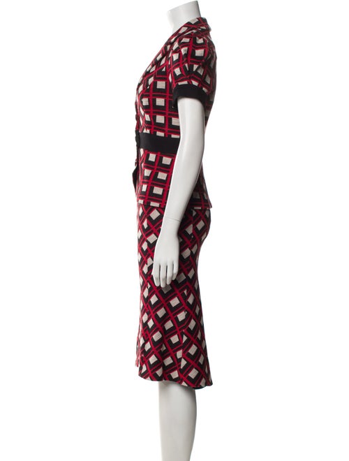 Diane von Furstenberg Wool Printed Skirt Set