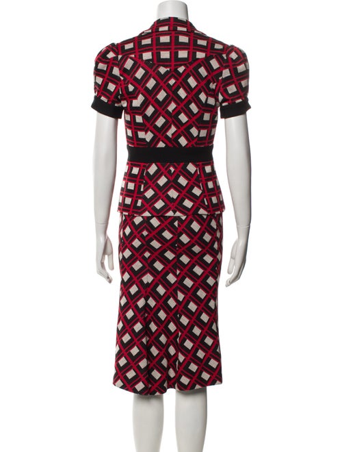 Diane von Furstenberg Wool Printed Skirt Set