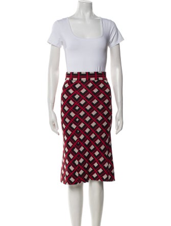 Diane von Furstenberg Wool Printed Skirt Set