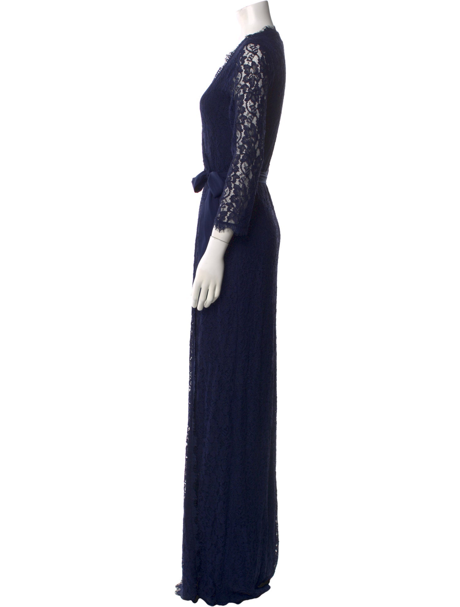 Diane von Furstenberg Lace Pattern Long Dress