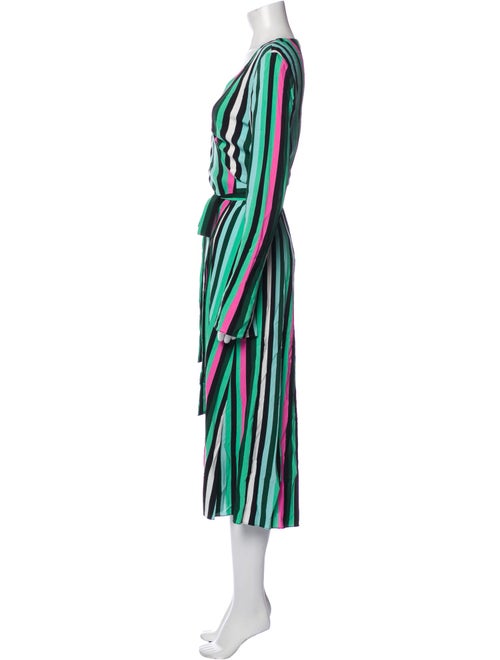 Diane von Furstenberg Striped Midi Length Dress