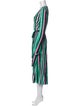 Diane von Furstenberg Striped Midi Length Dress