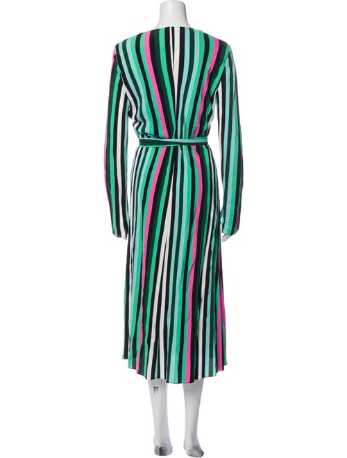 Diane von Furstenberg Striped Midi Length Dress
