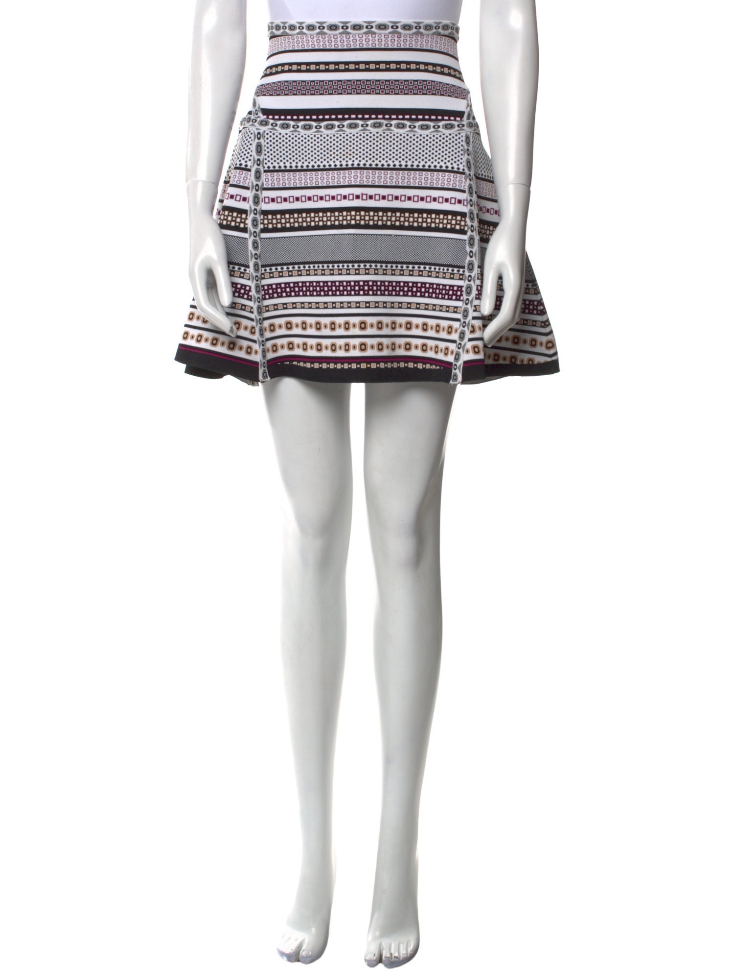 Diane von Furstenberg Striped Mini Skirt