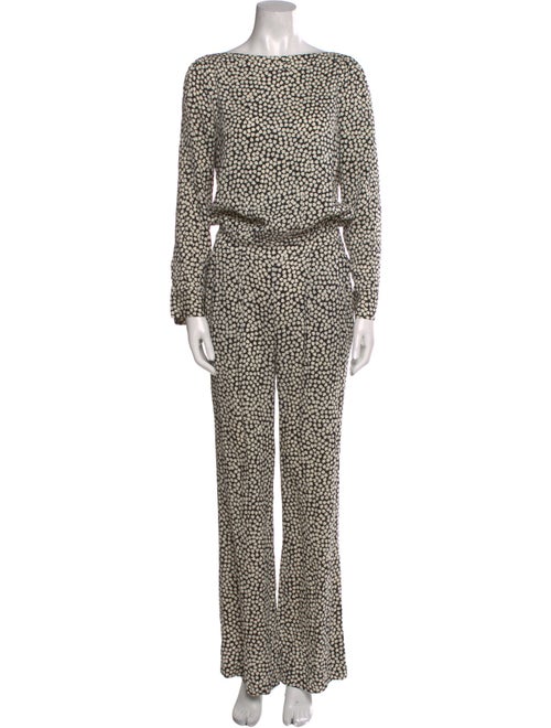 Diane von Furstenberg Silk Printed Jumpsuit