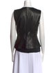 Diane von Furstenberg Leather Crew Neck Top