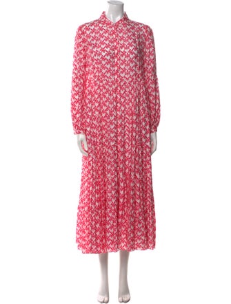 Diane von Furstenberg Floral Print Midi Length Dress