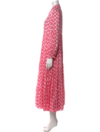 Diane von Furstenberg Floral Print Midi Length Dress