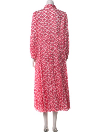 Diane von Furstenberg Floral Print Midi Length Dress