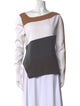 Diane von Furstenberg Merino Wool Colorblock Pattern Sweater