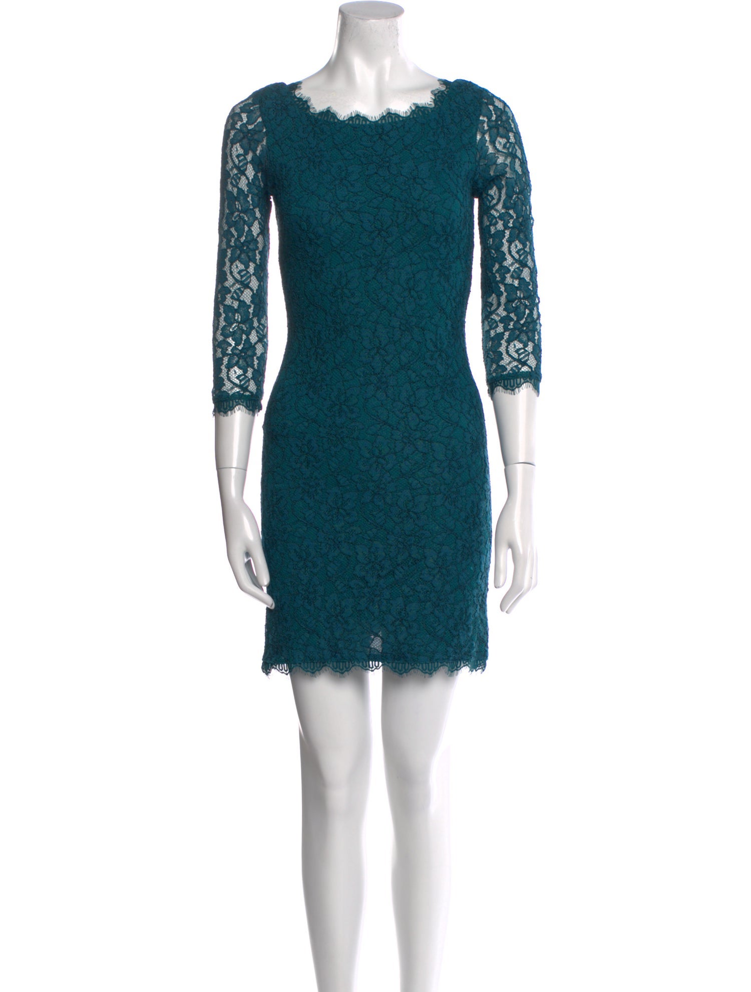 Diane von Furstenberg Lace Pattern Mini Dress