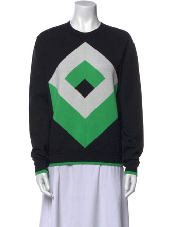 Diane von Furstenberg Printed Crew Neck Sweater